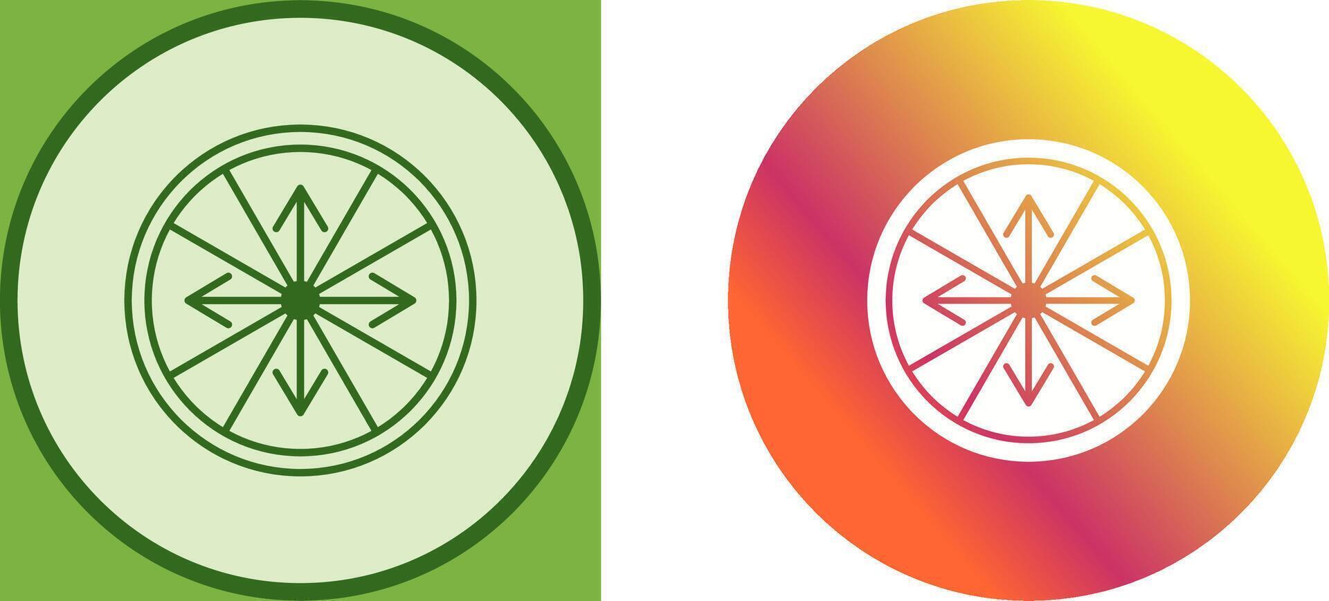 Roulette with Arrow Icon Design vector