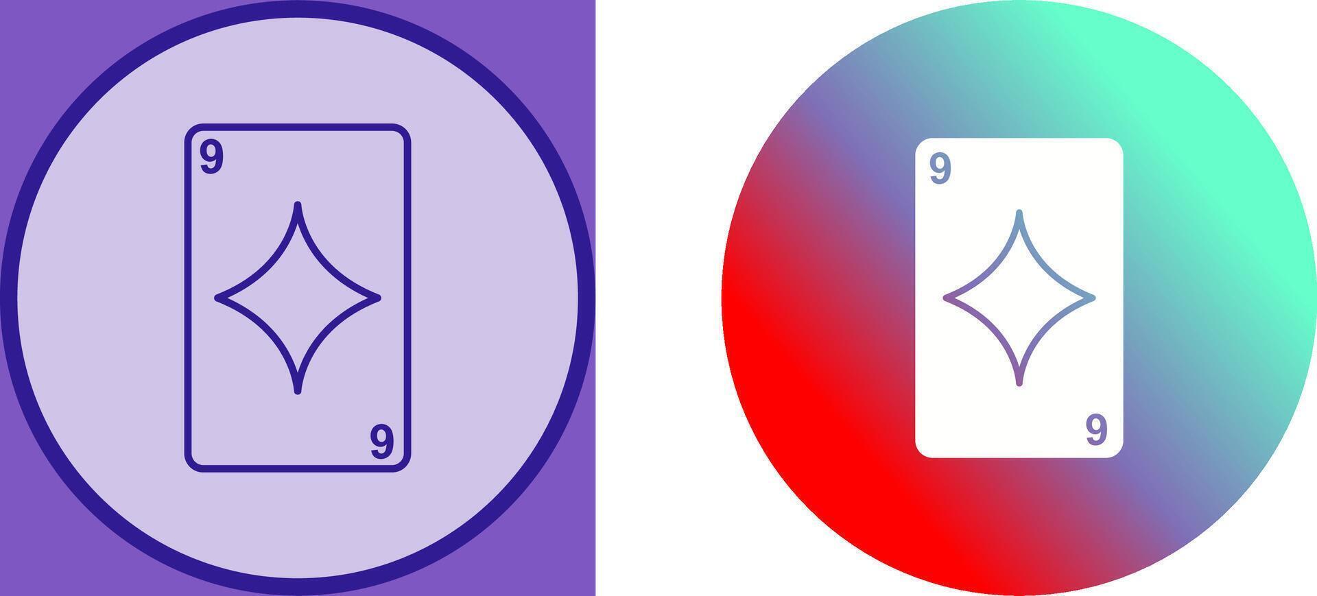 Diamonds Card Icon Design vector