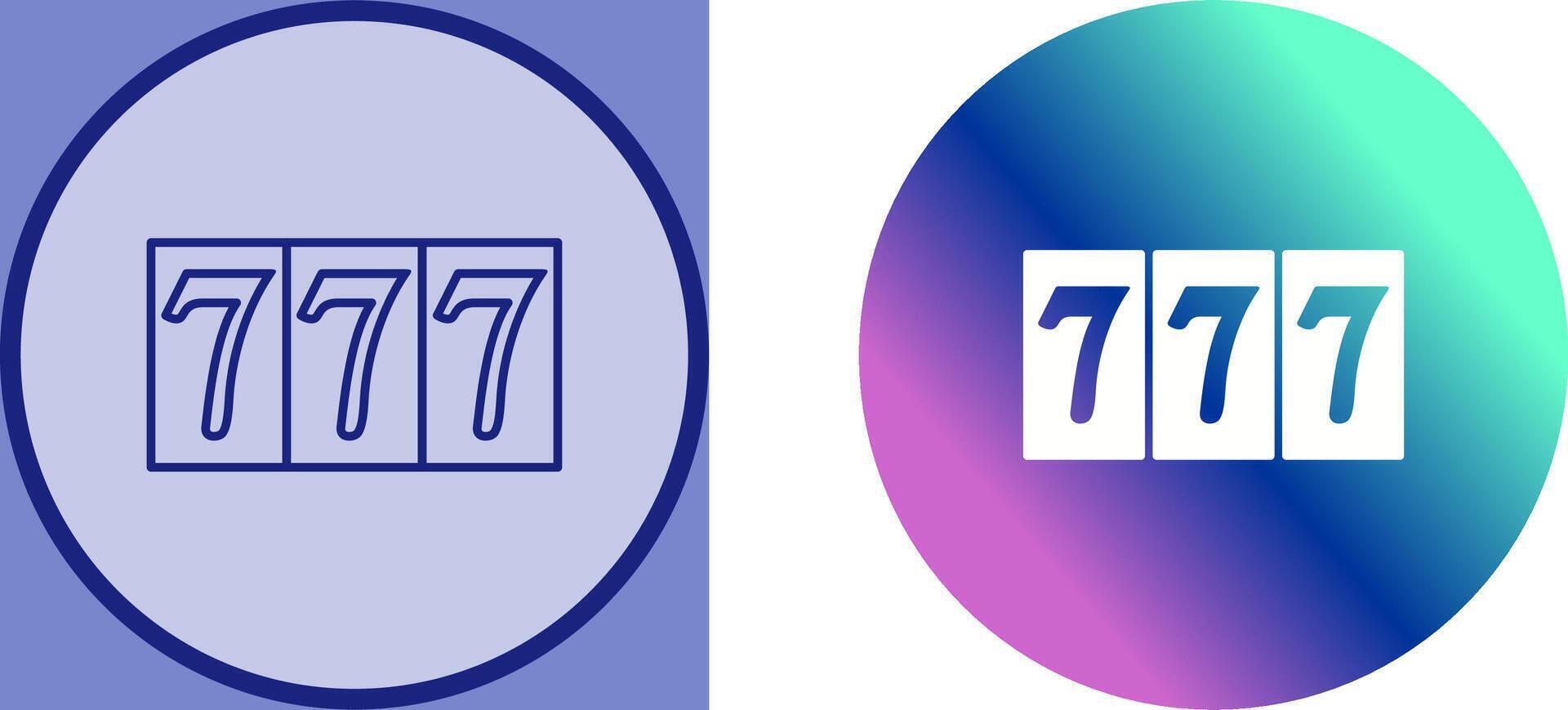 Triple Sevens Icon Design vector