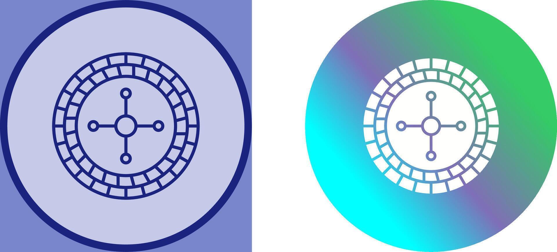 Roulette Icon Design vector