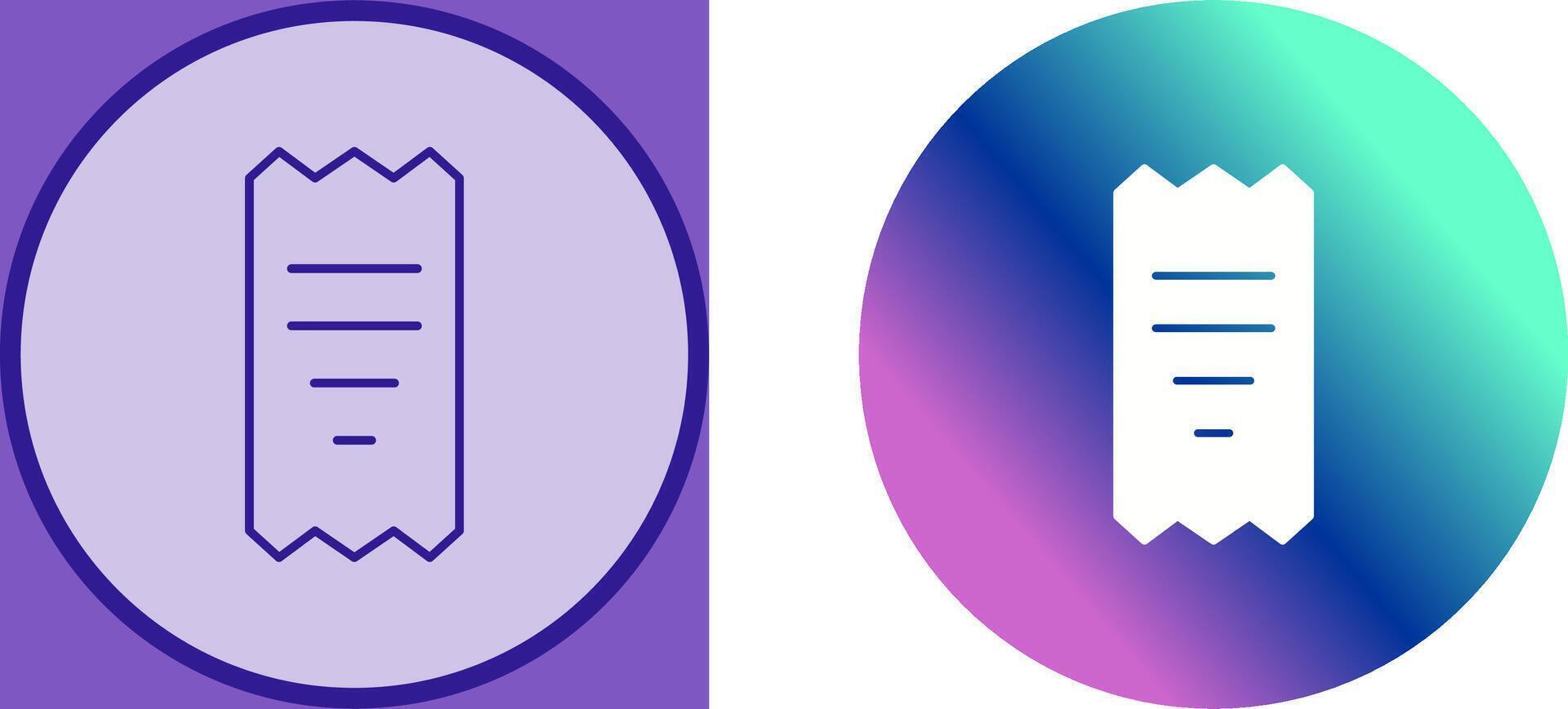 Unique Receipt Icon Design vector