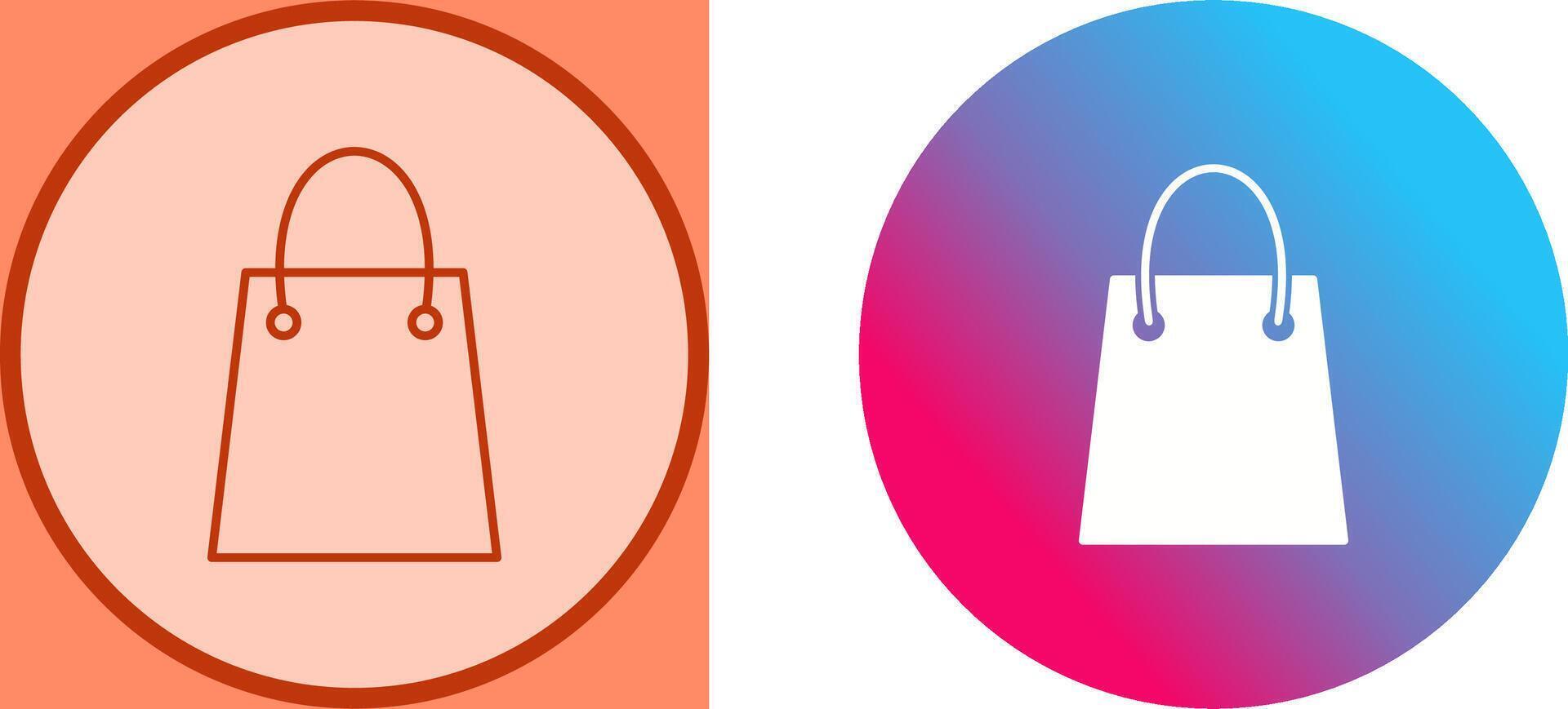 Unique Shopping Bag Icon Design vector