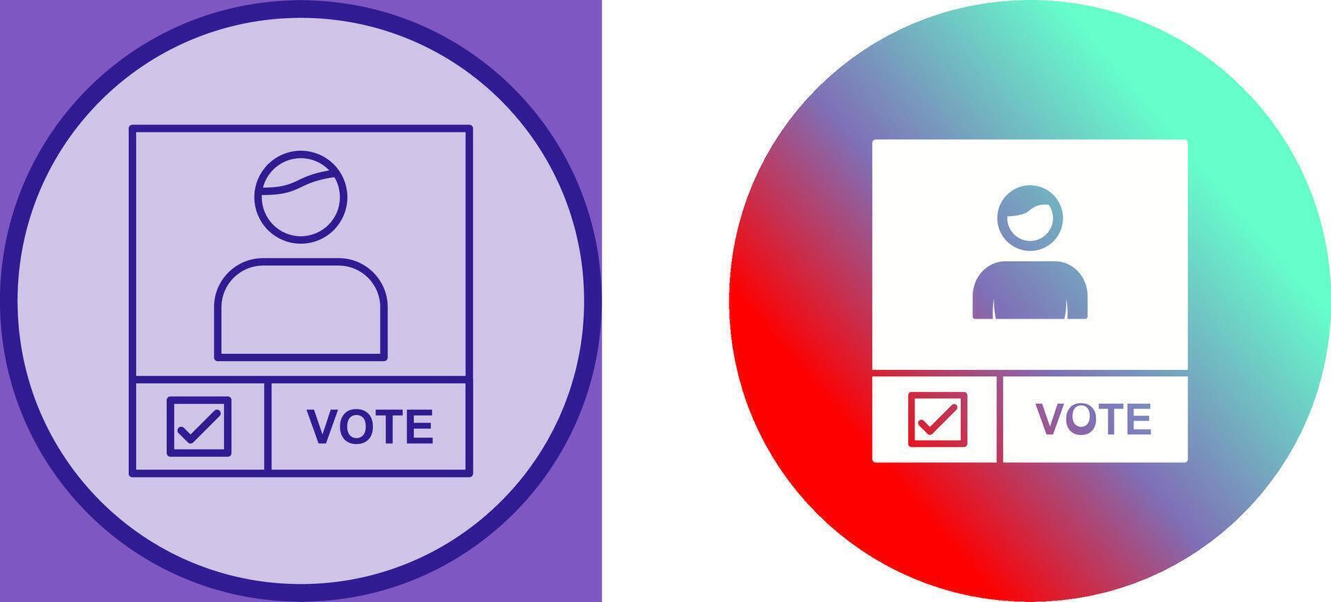 Candidate Banner Icon Design vector