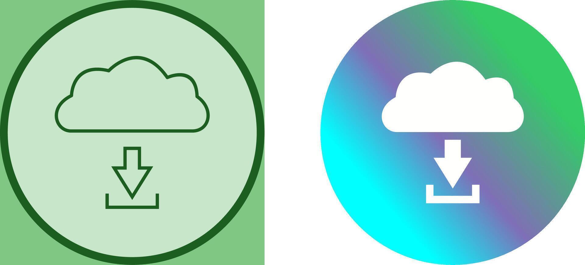 Unique Download from Cloud Icon Design vector