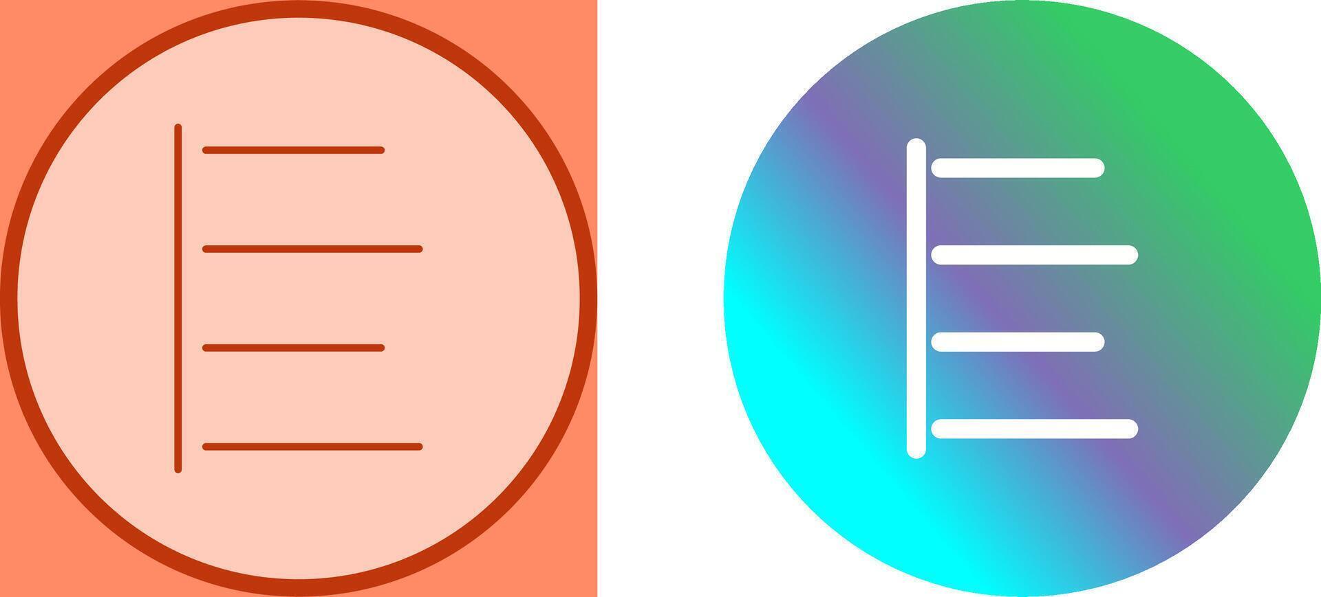 Unique Left Align Icon Design vector