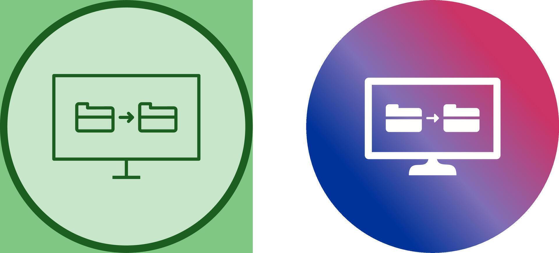 Unique File Sharing Icon Design vector