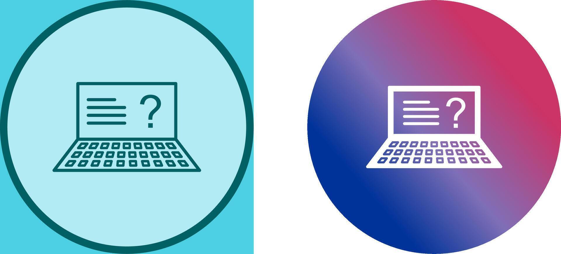 Unique Online Exam Icon Design vector