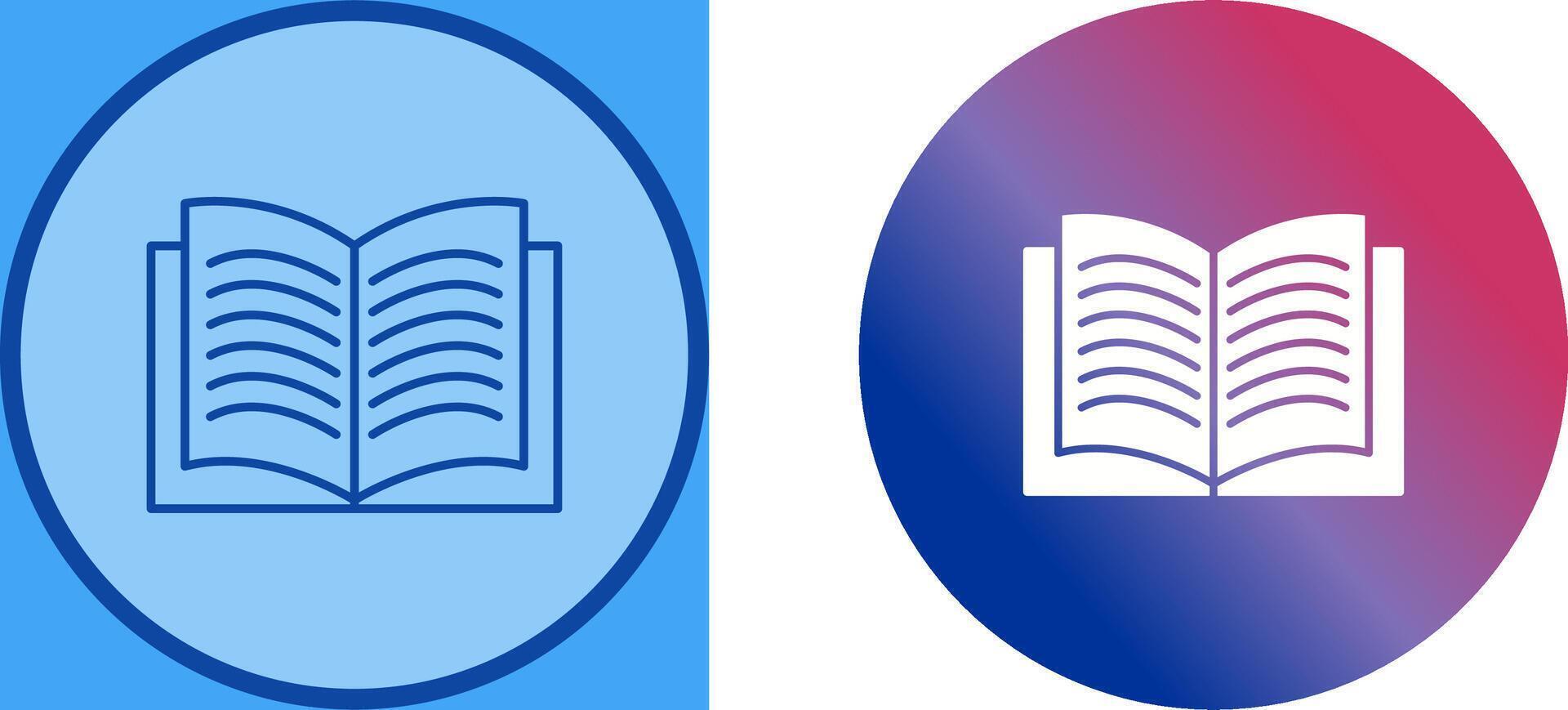 Unique Textbook Icon Design vector