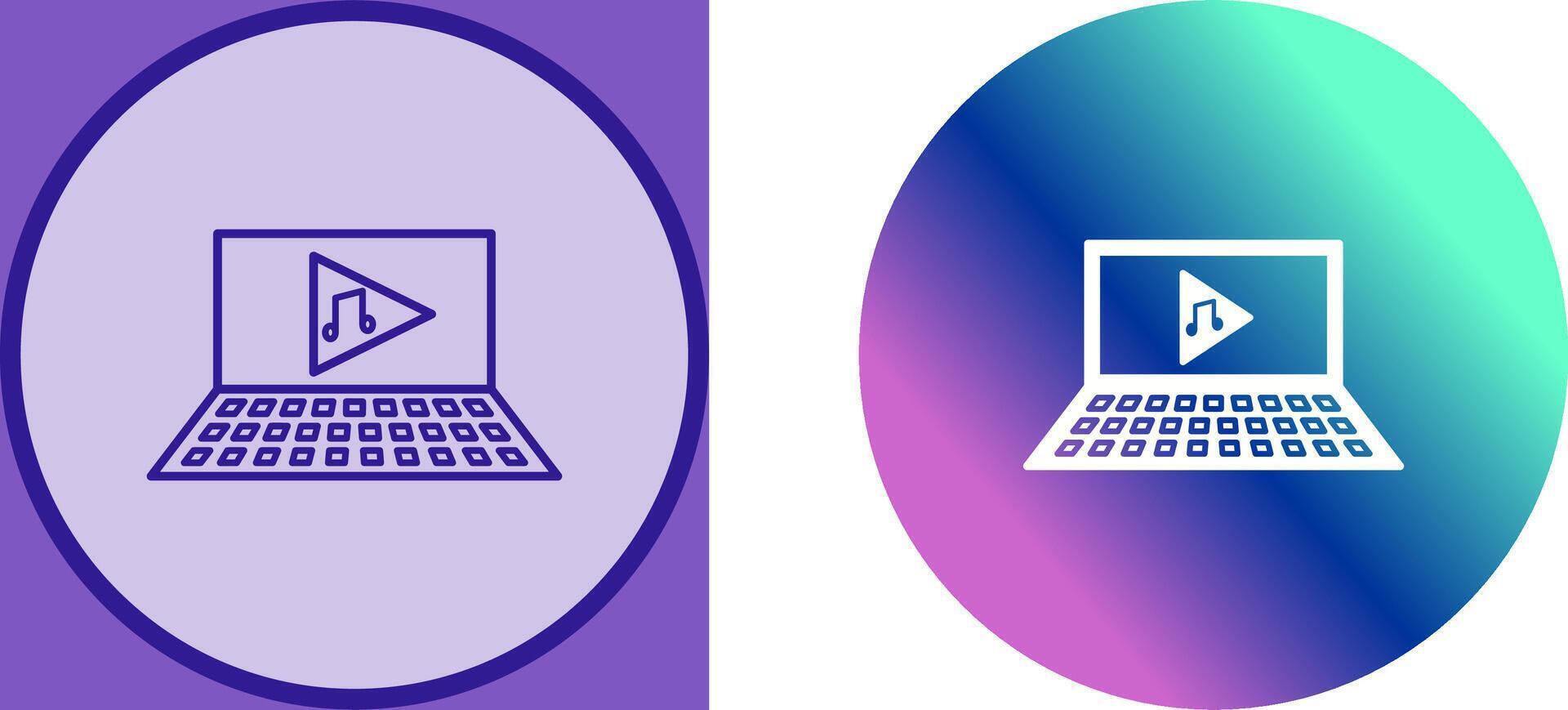 Unique Play Music Icon Design vector