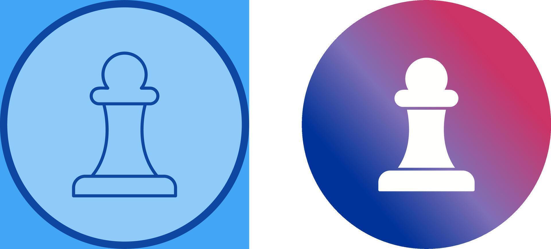 Unique Pawn Icon Design vector
