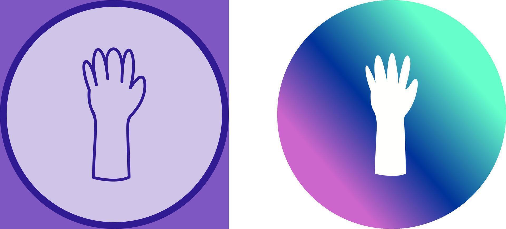 Unique Gloves Icon Design vector
