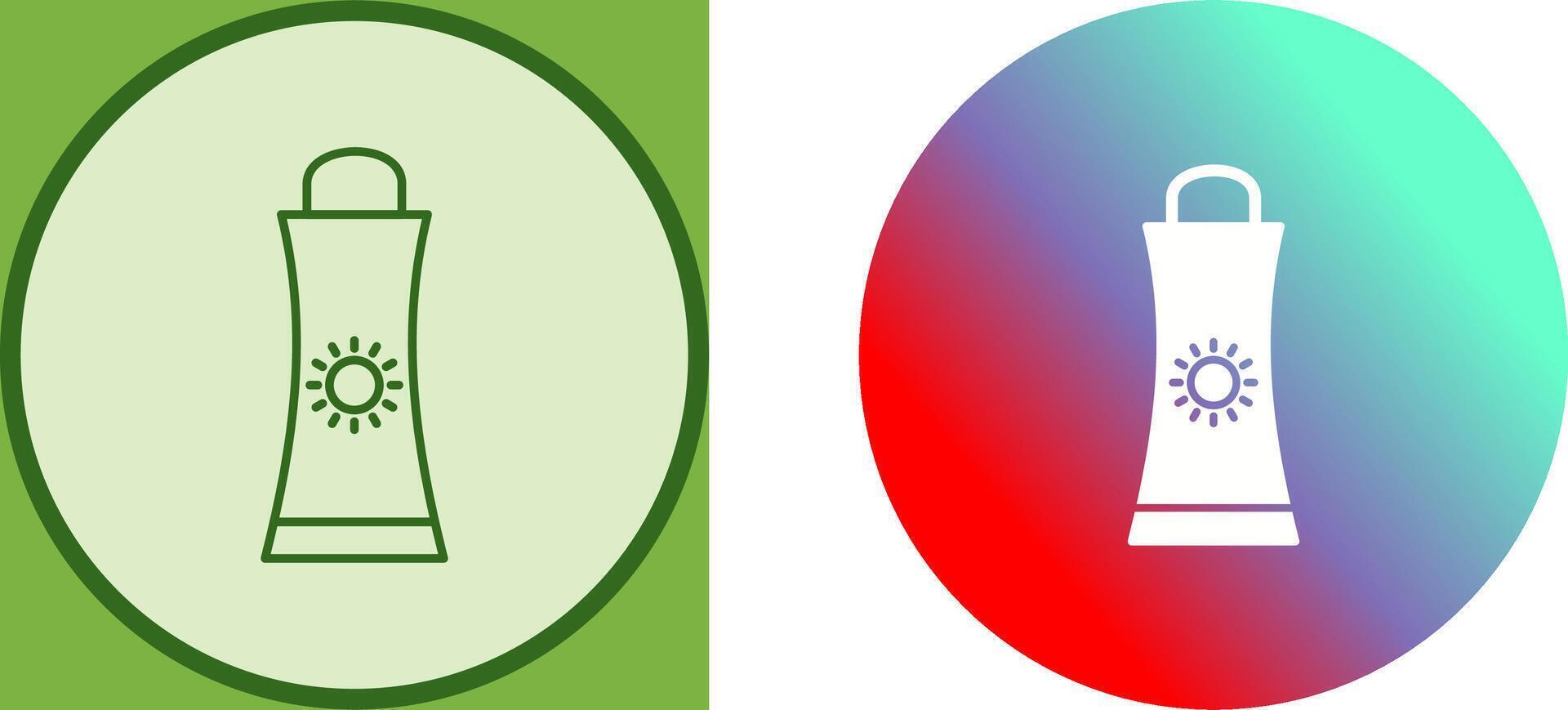 Sunblock Cream Icon Design vector