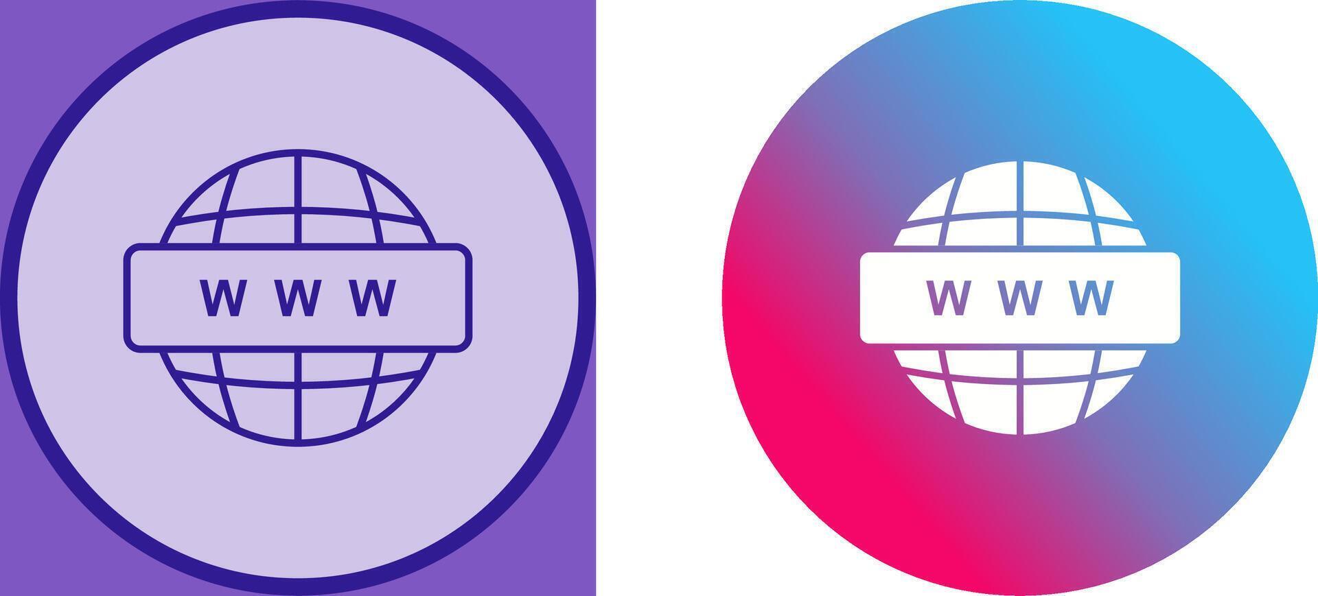 World Wide Web Icon Design vector