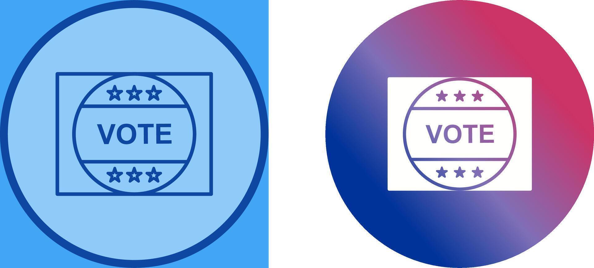 Vote Sticker Icon Design vector