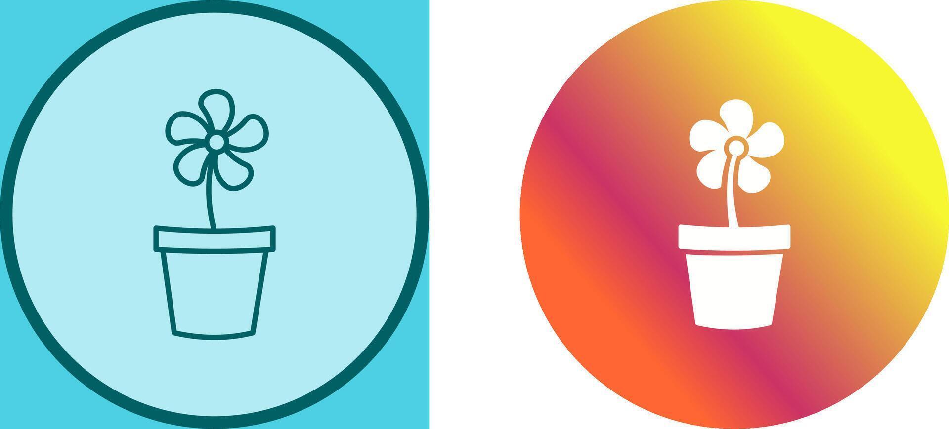 Flower Pot Icon Design vector