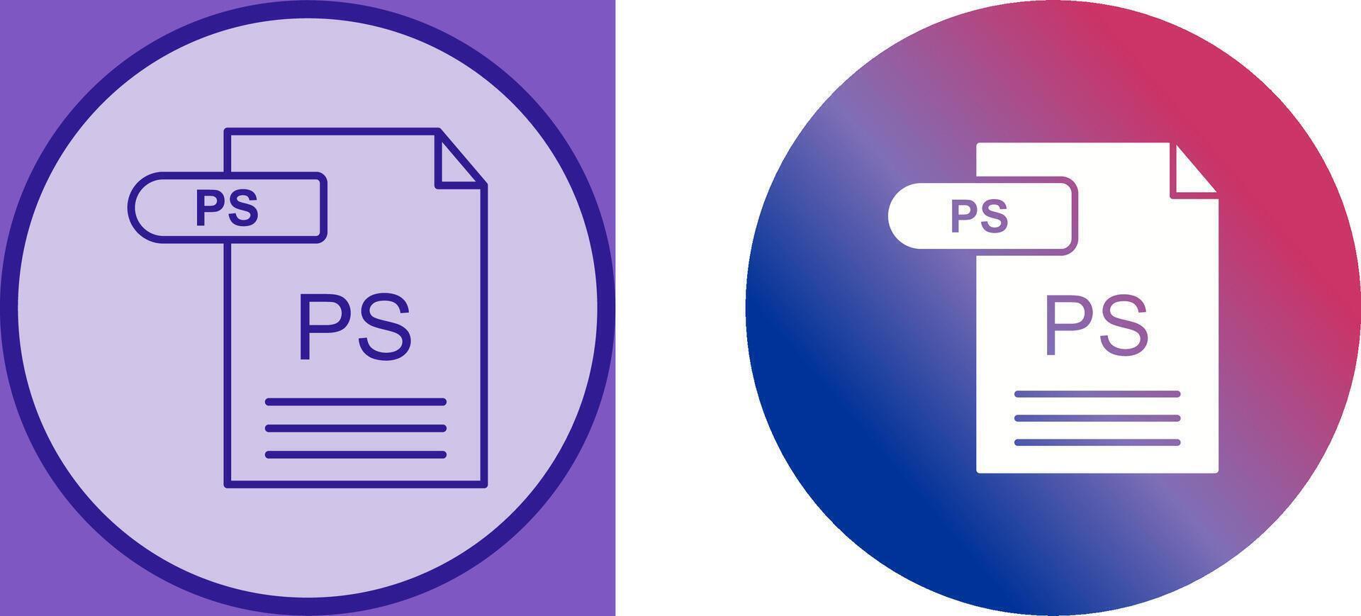 PS Icon Design vector