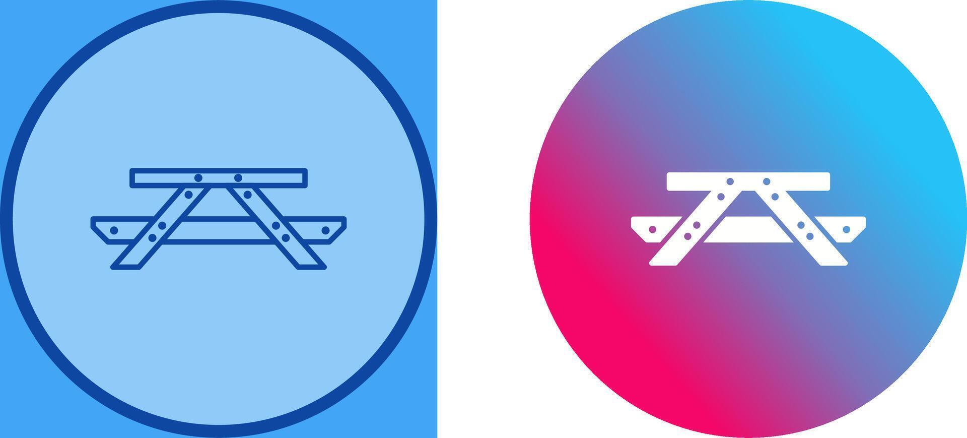 Picnic of Table Icon Design vector