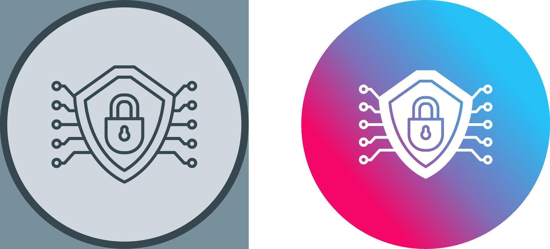 Cyber Security Icon Design vector
