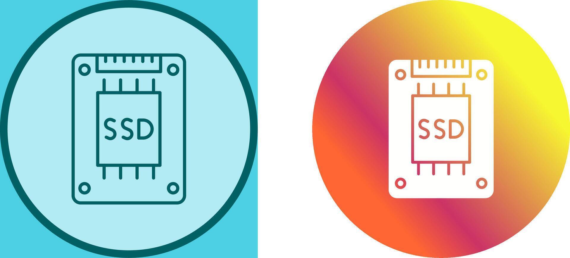 Ssd Icon Design vector