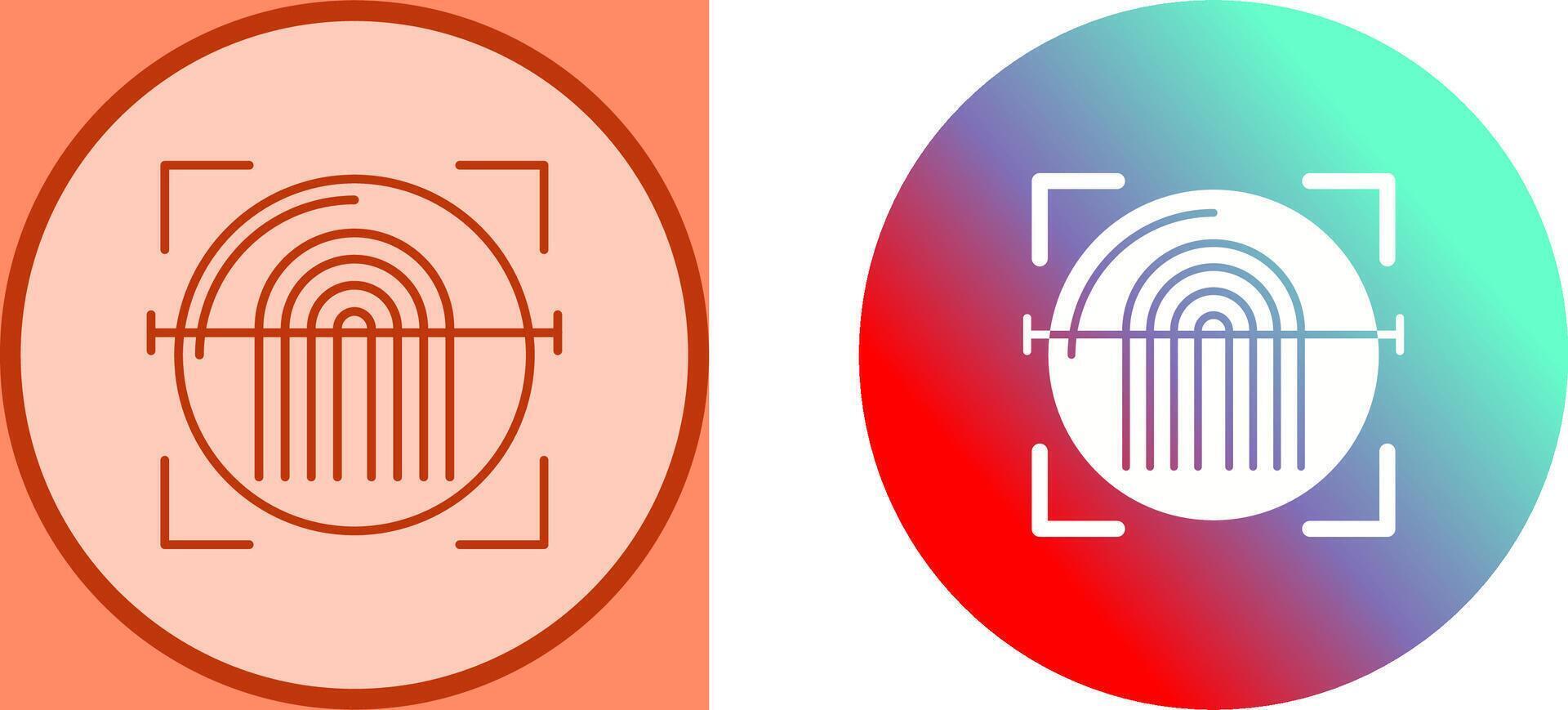 Fingerprint Scanner Icon Design vector