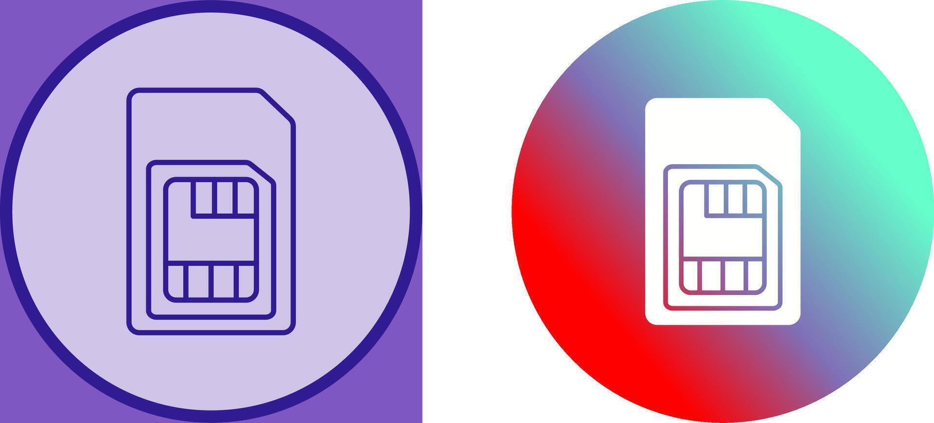 Sim Card Icon Design vector