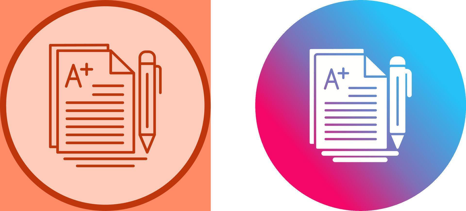 A Grade Icon Design vector