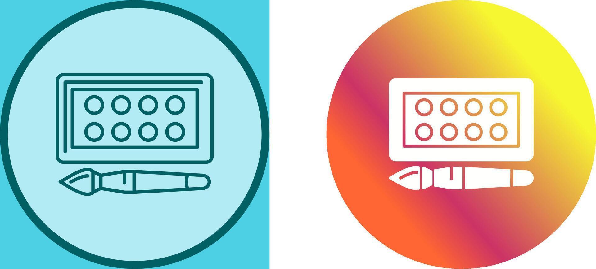 Water Colors Icon Design vector