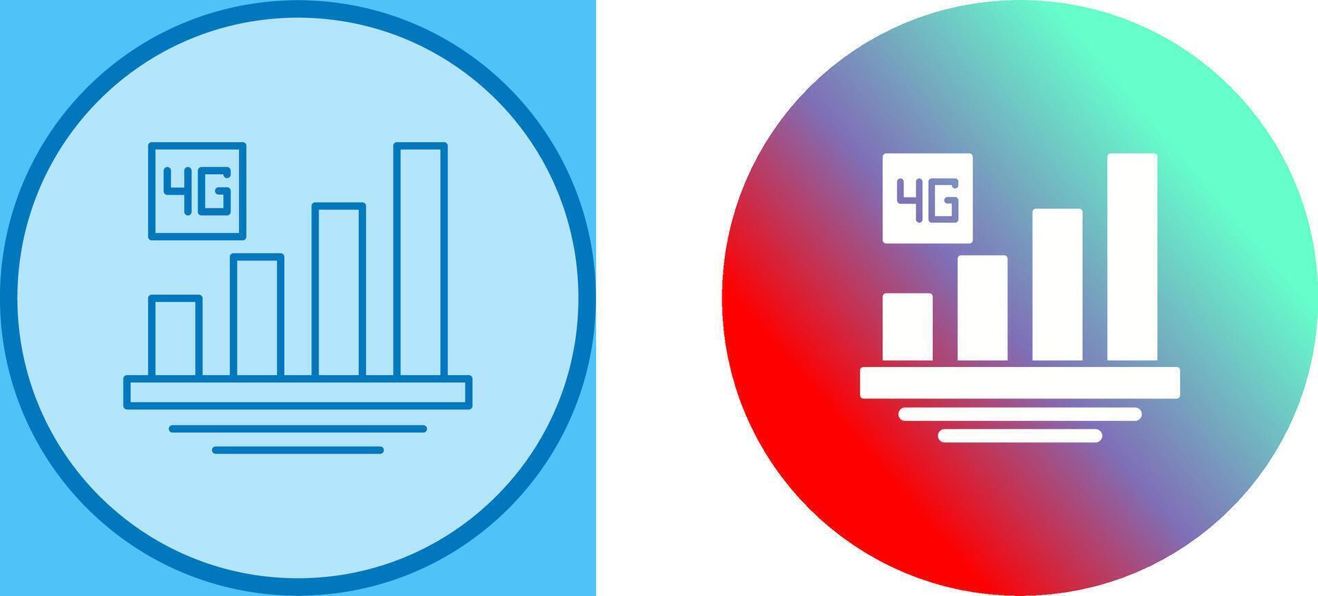 4G Icon Design vector