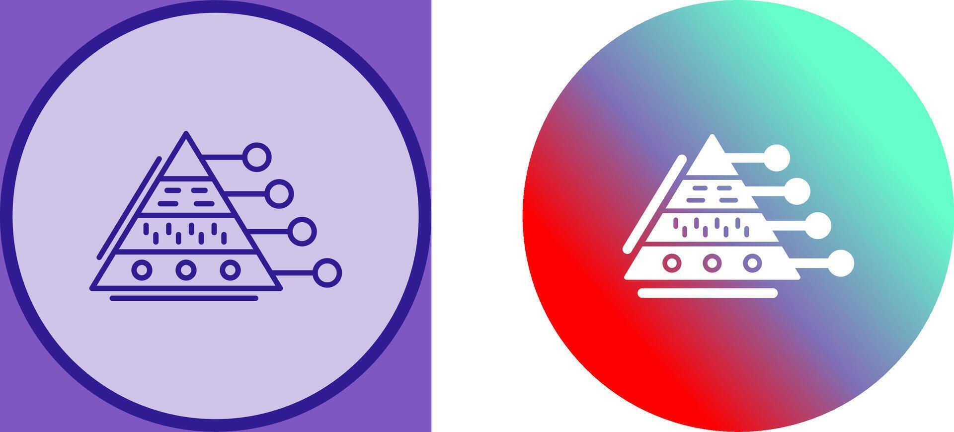 Pyramid Graph Icon Design vector