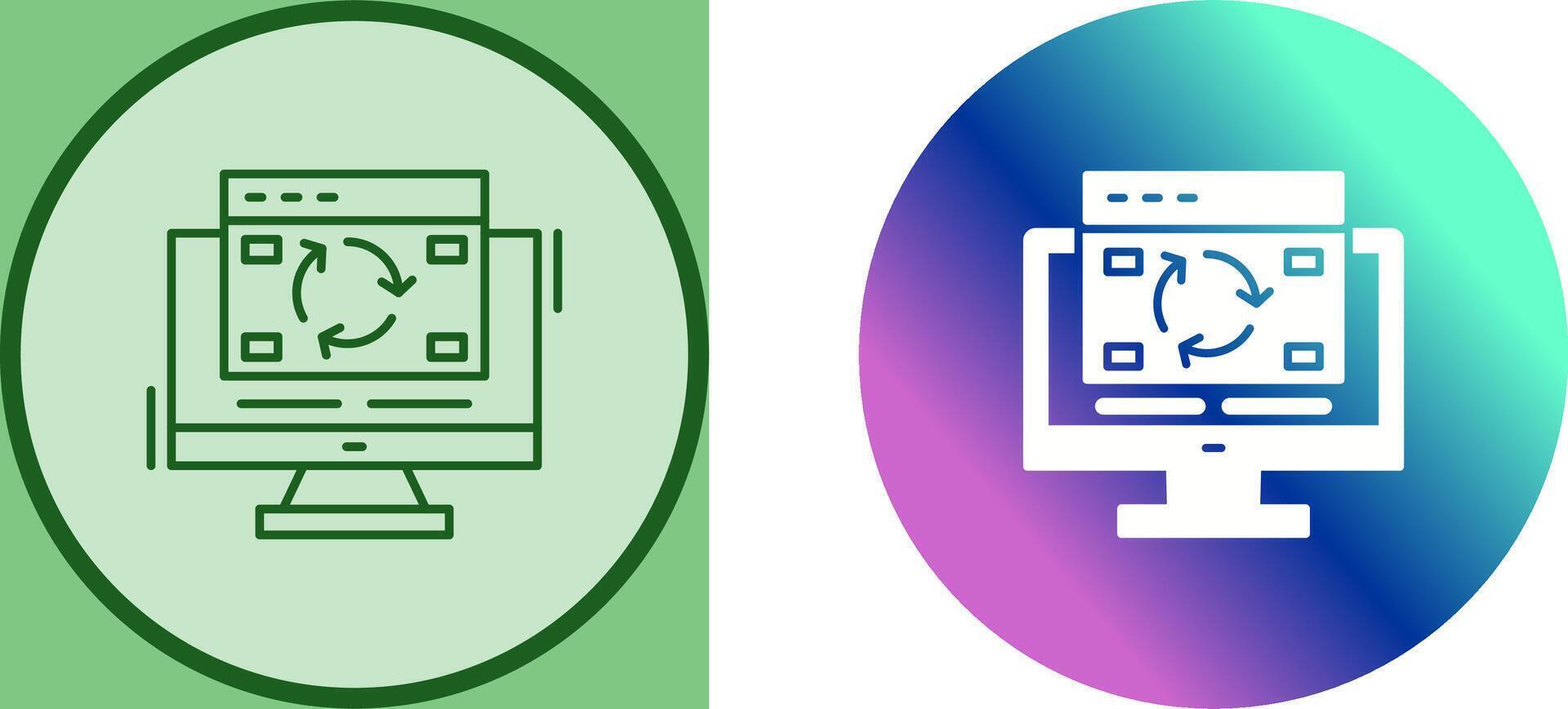 Update Icon Design vector