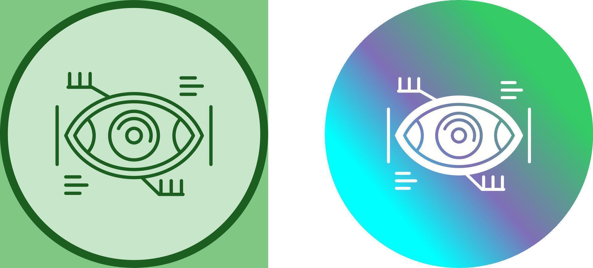 Eye Recongnition Icon Design vector