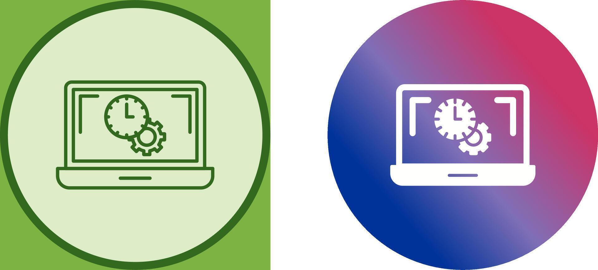 Flex Time Icon Design vector