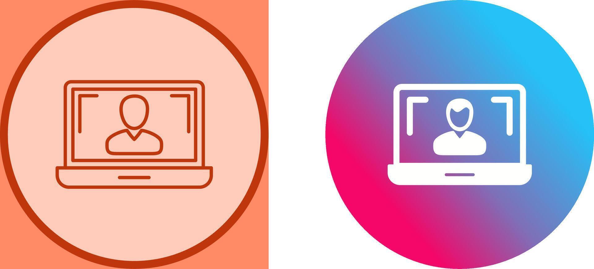 Online Lesson Icon Design vector
