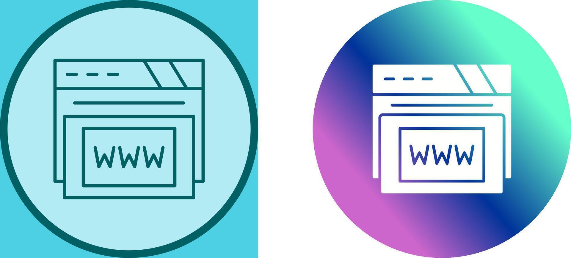 Www Icon Design vector