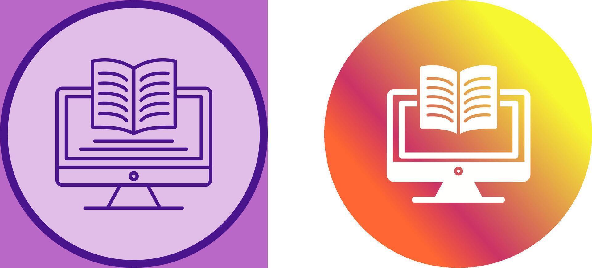 Digital Learning Icon Design vector