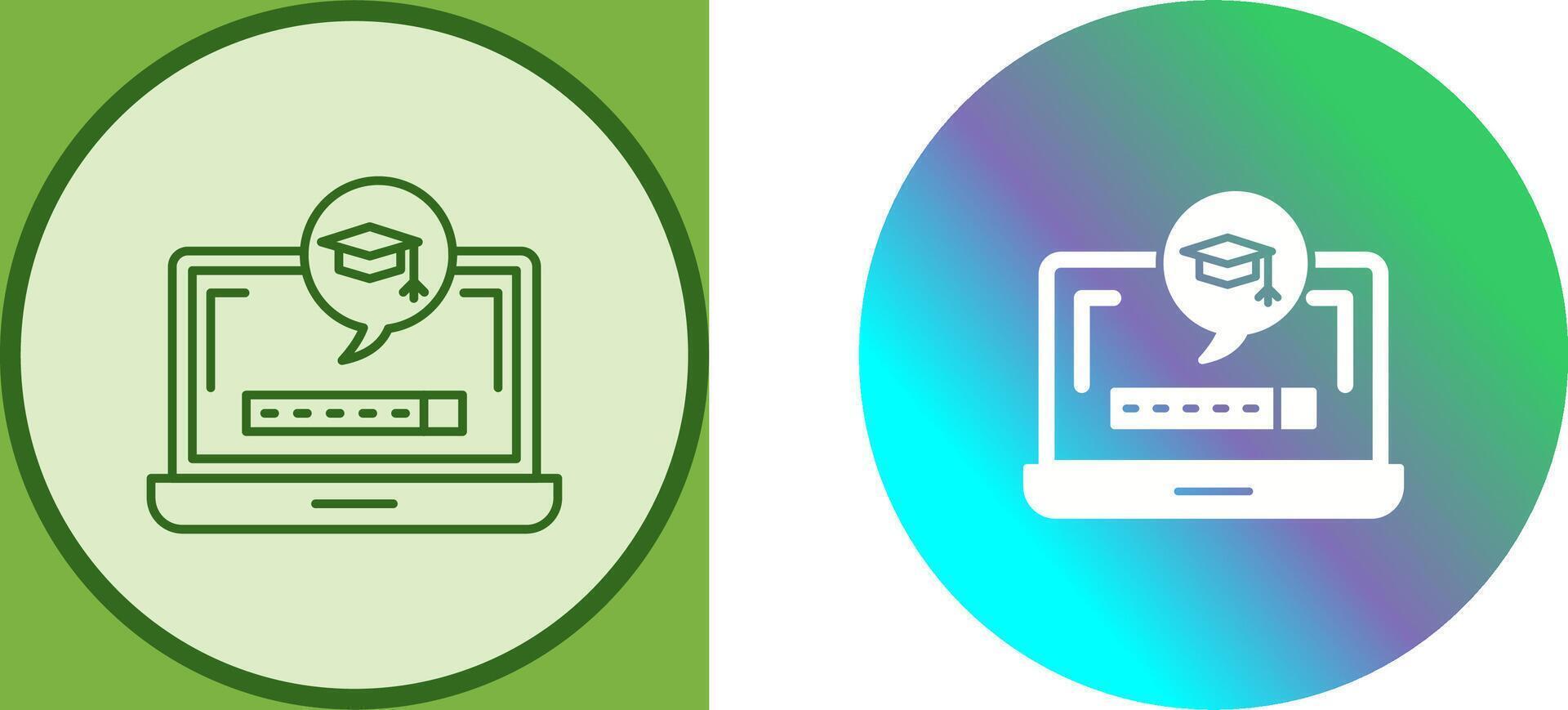 Digital Learning Icon Design vector