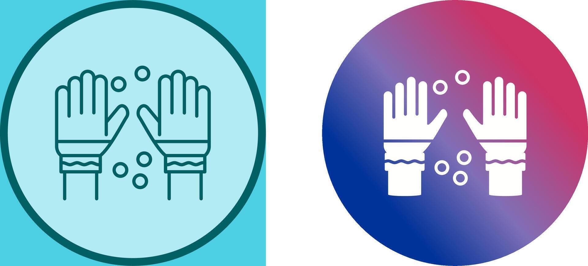 Winter Gloves Icon Design vector
