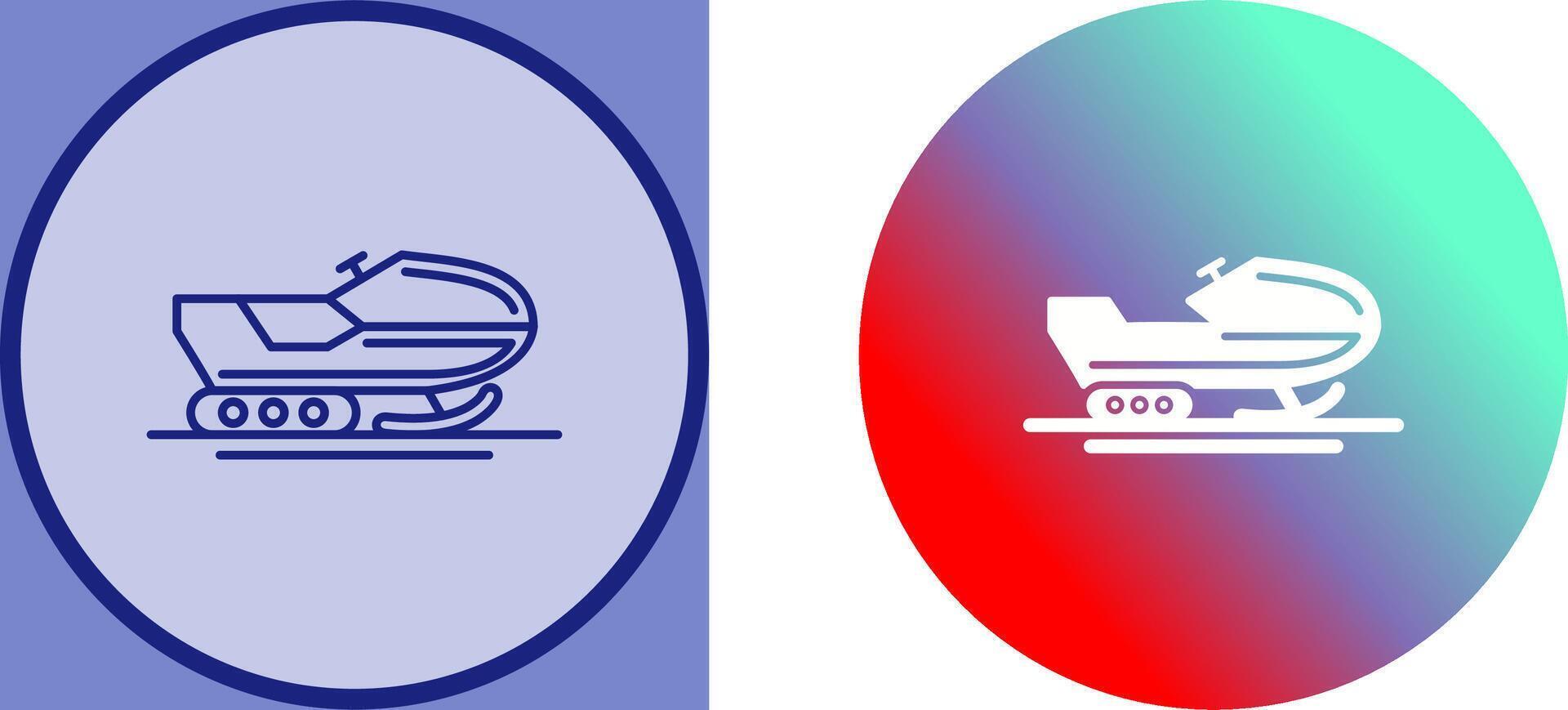 Snowmobile Icon Design vector