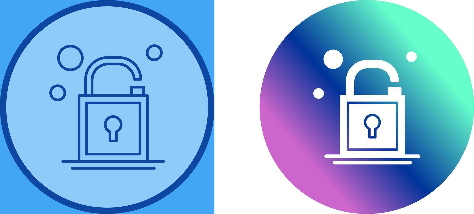Open Lock Icon Design vector