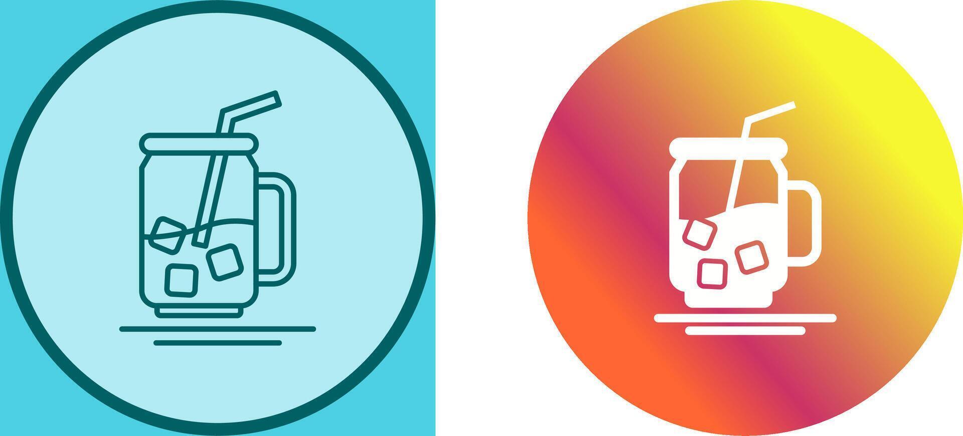 Iced Tea Icon Design vector