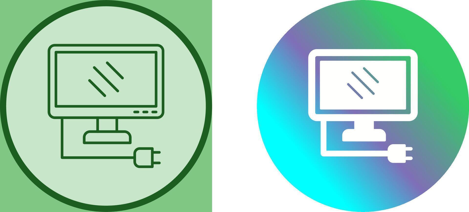 Monitor Icon Design vector