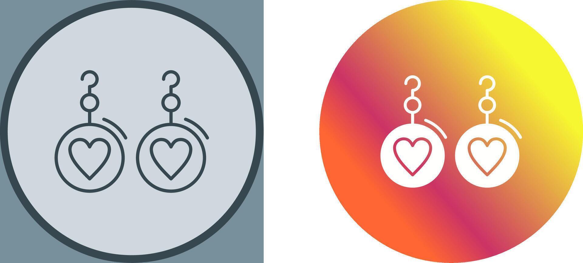 Earrings Icon Design vector