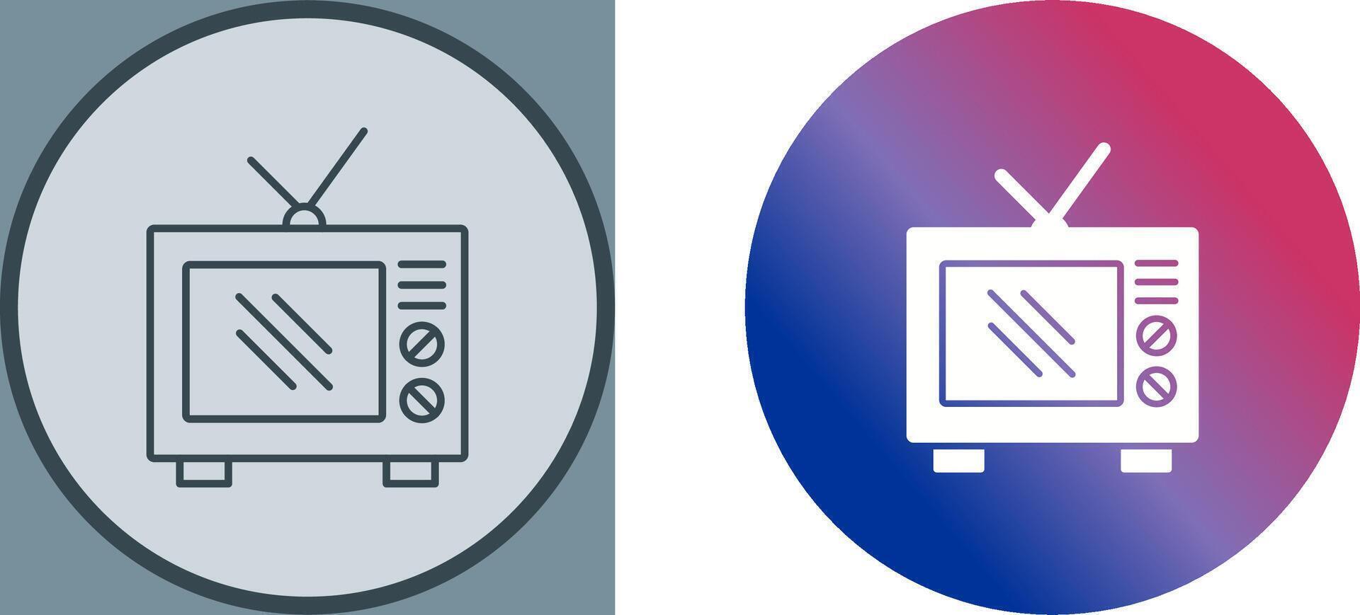 Old TV Icon Design vector