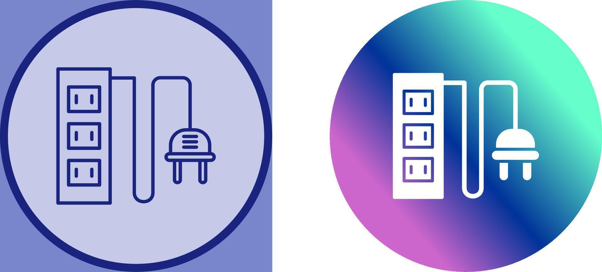 Power Socket Icon Design vector