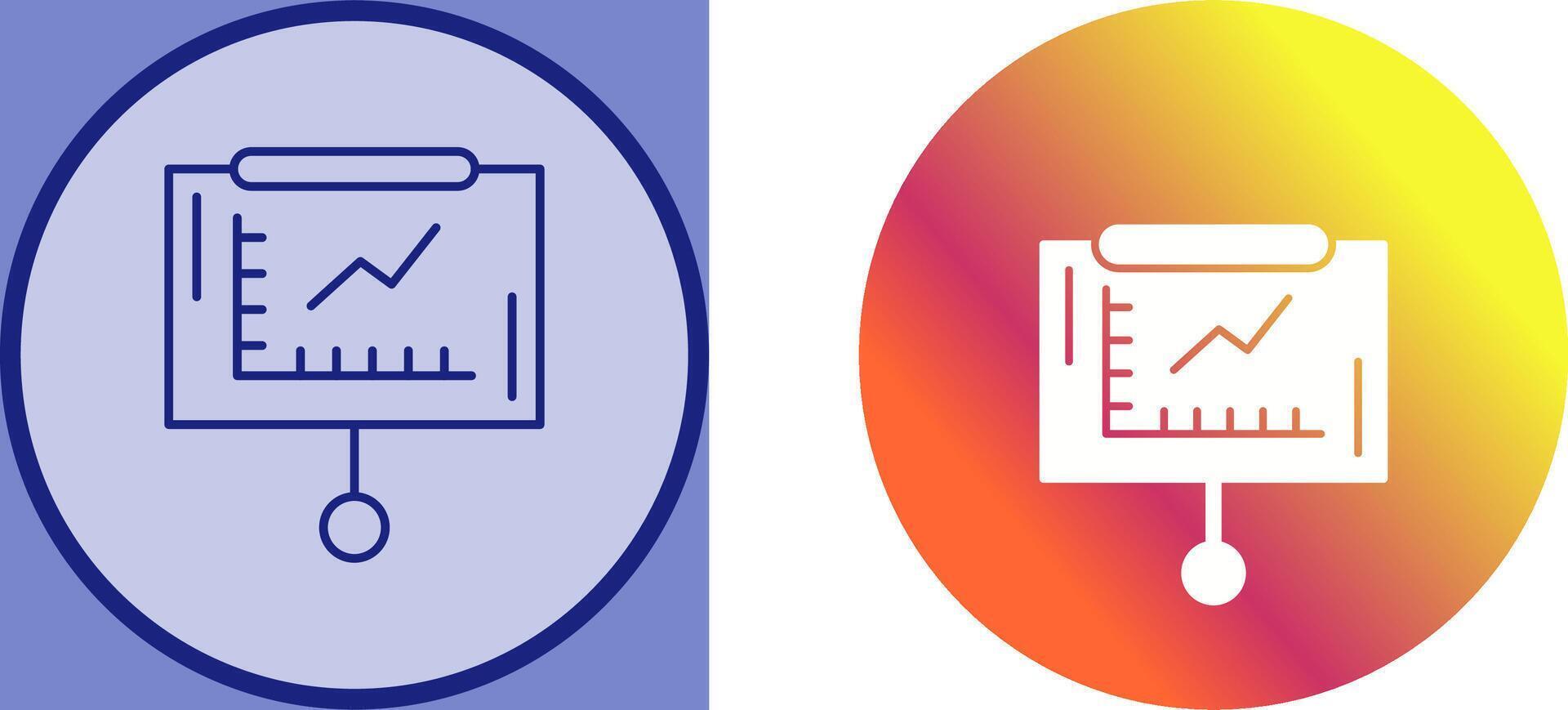 Line Graph Icon Design vector