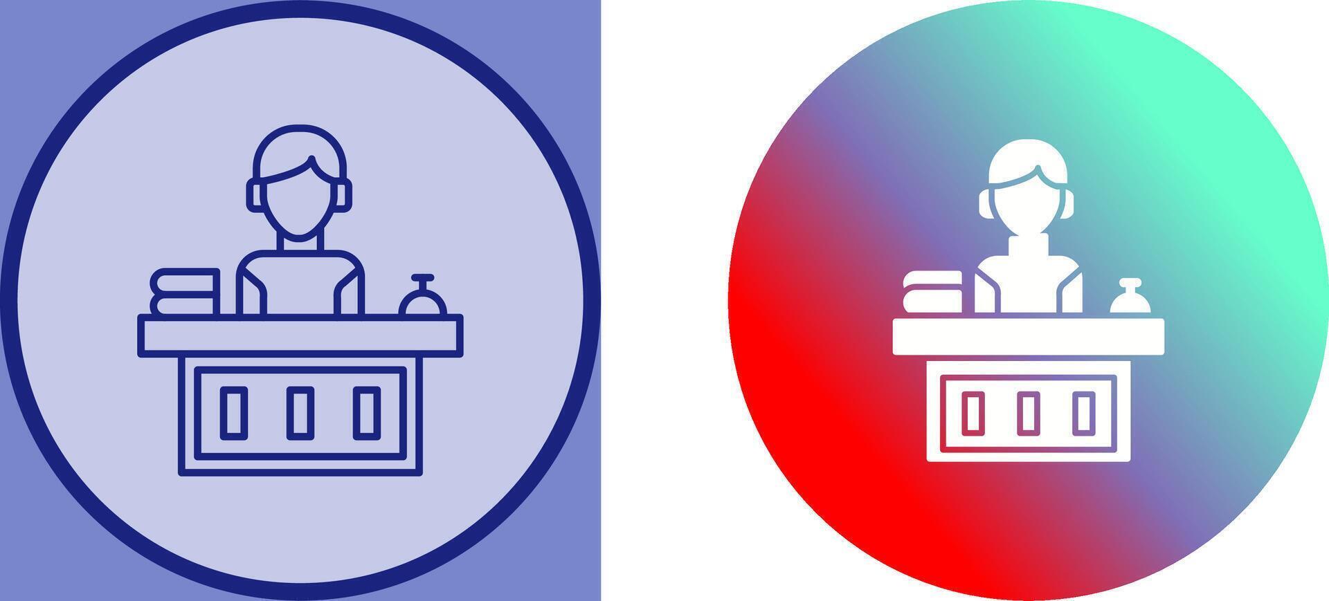 Office Reception Icon Design vector