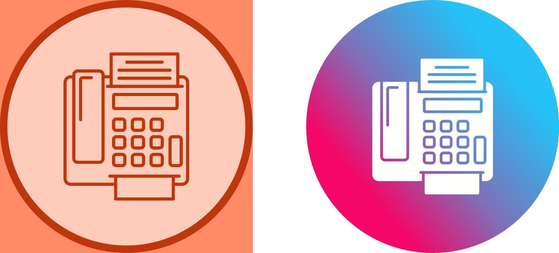 fax Machine Icon Design vector