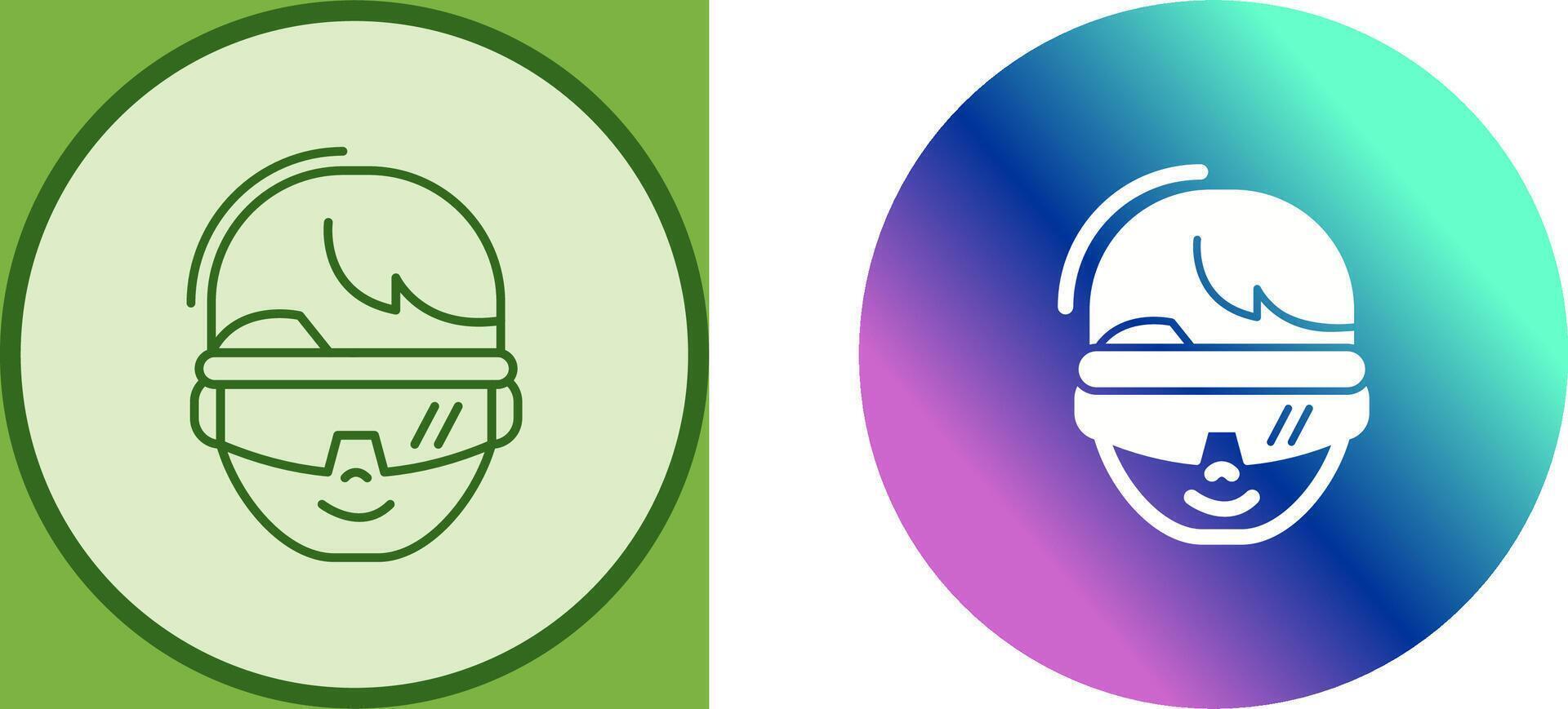 virtual Reality Glasses Icon Design vector