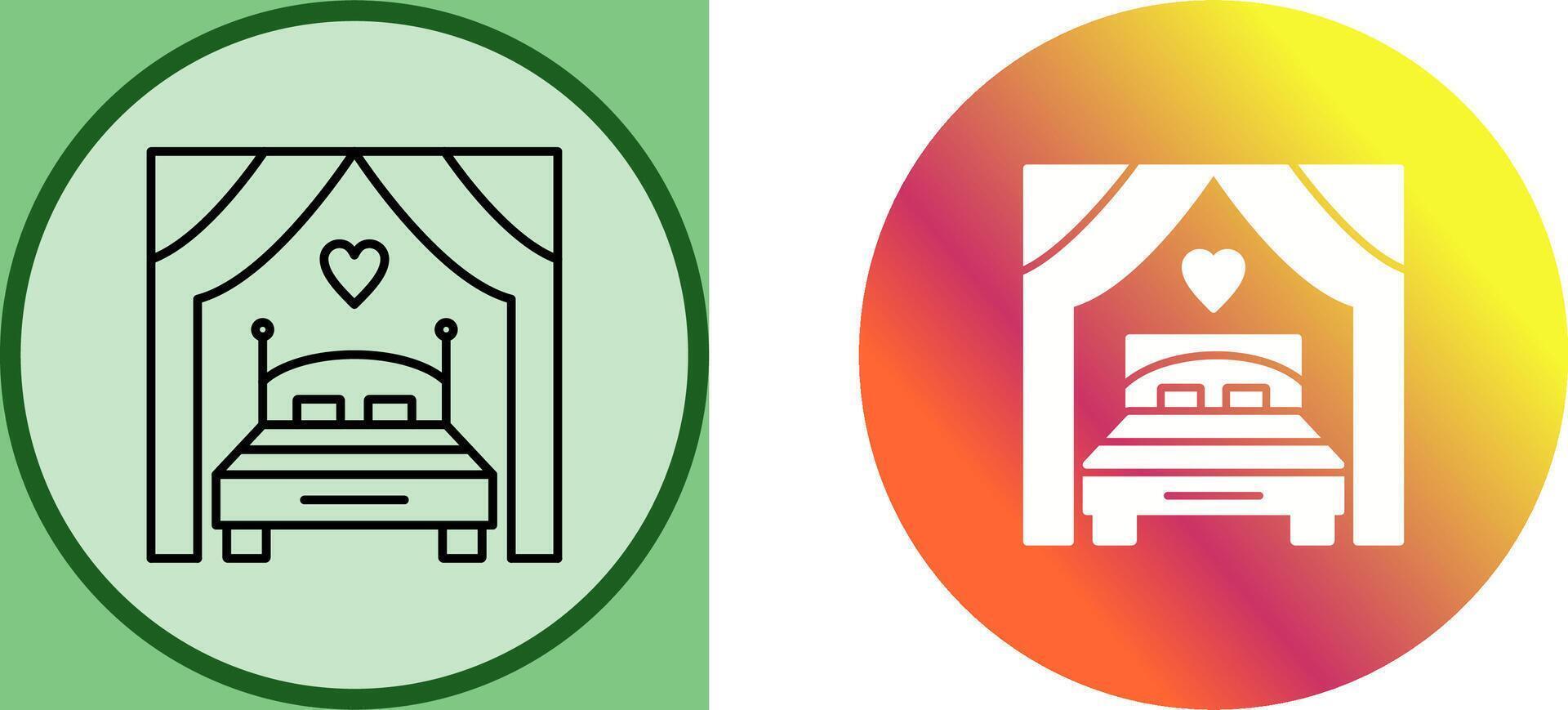 Bed Icon Design vector