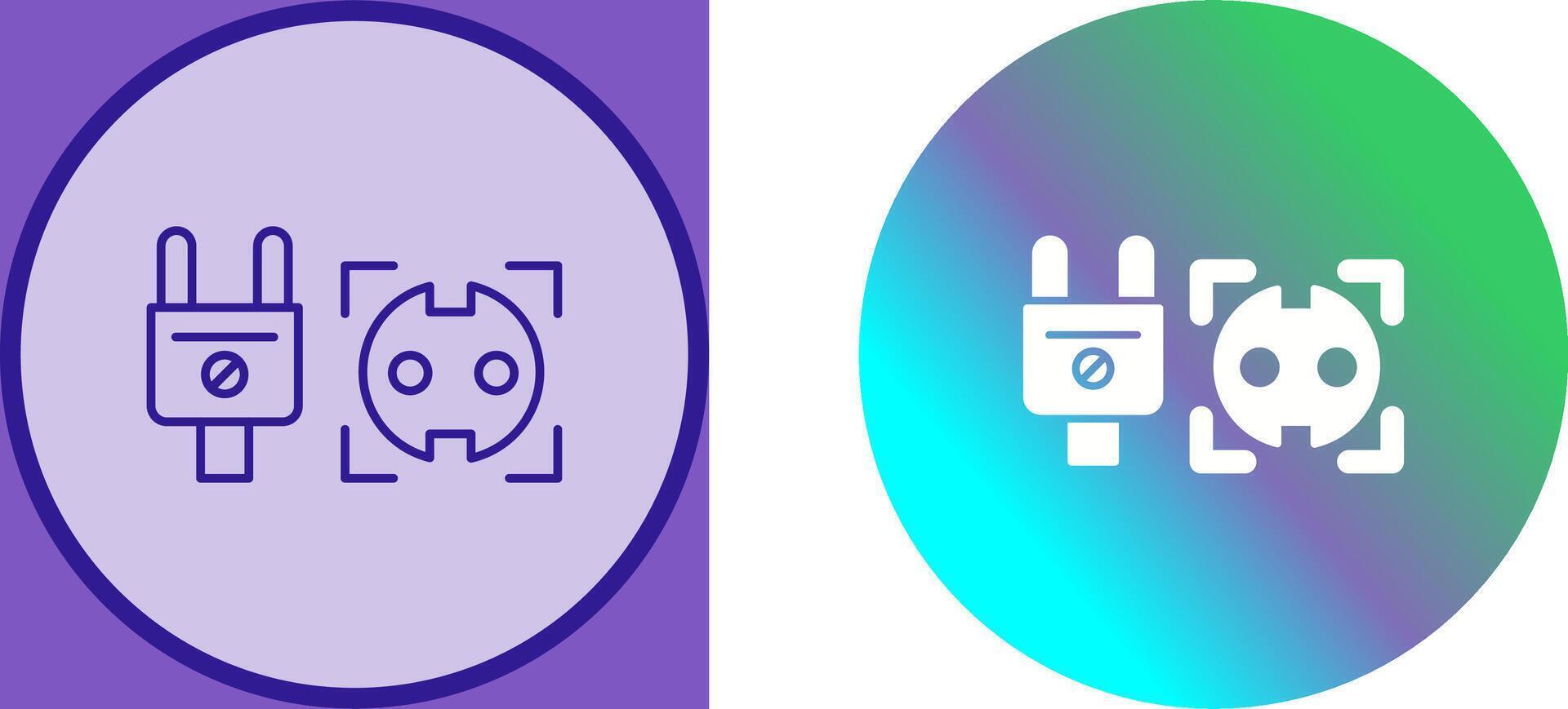 Socket Icon Design vector